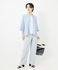 PHKGA38130 GEORGES RECH(小さいサイズ)(メゾン ドゥ サンク) チュールシルケットタンクトップ ブルーグリーン