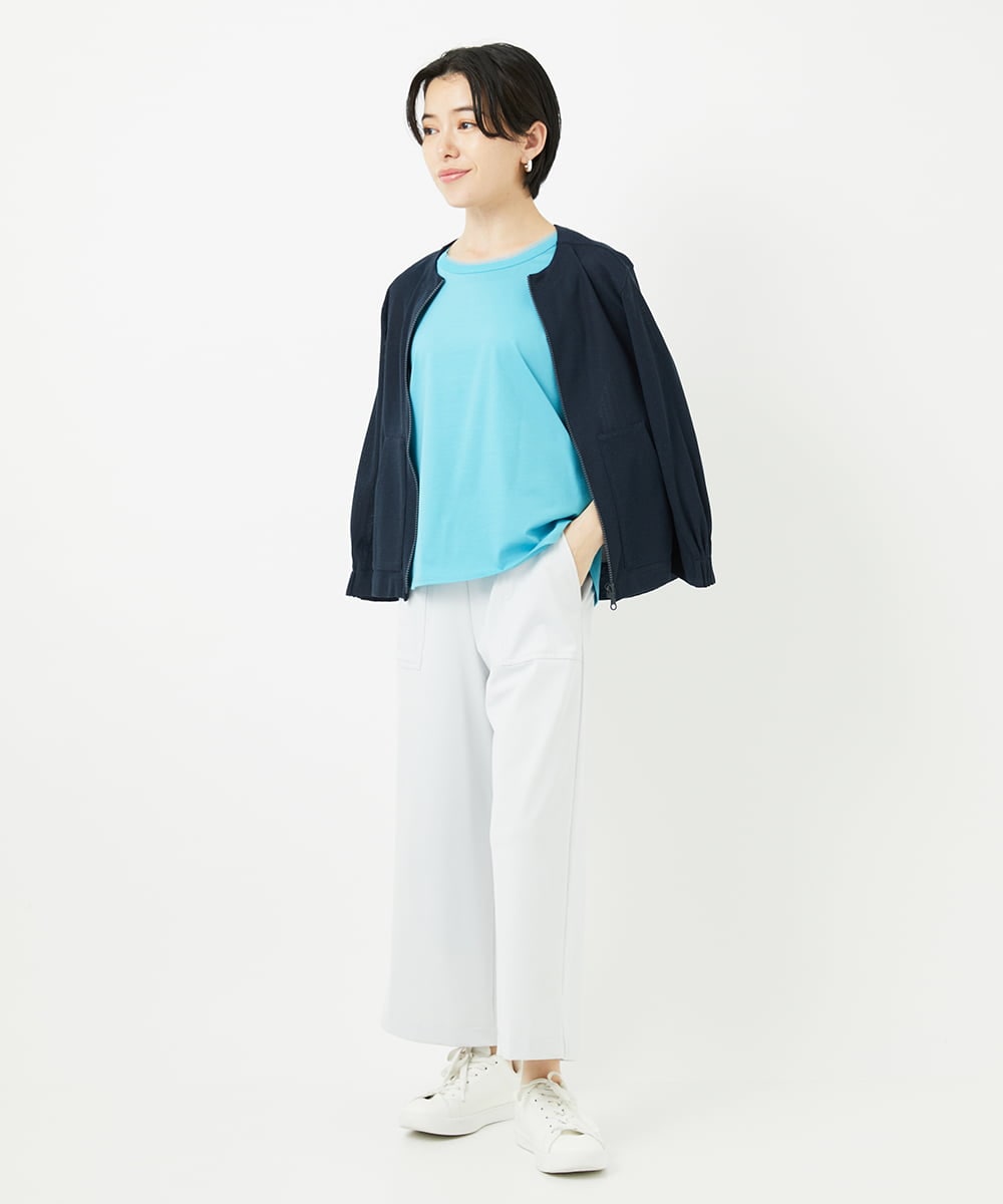 PHKGA38130 GEORGES RECH(小さいサイズ)(メゾン ドゥ サンク) チュールシルケットタンクトップ ブルーグリーン
