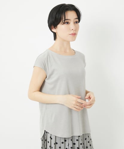 PHKGC80110 GEORGES RECH(小さいサイズ)  [日本製]ラメフレンチスリーブジャージーカットソー