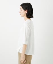 PHKGD16180 GEORGES RECH(小さいサイズ)(メゾン ドゥ サンク) メタリックロゴプリント5分袖カットソー ホワイト