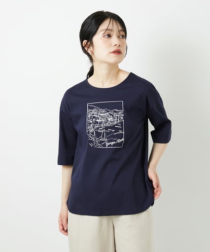PHKGD24150 GEORGES RECH(小さいサイズ) [接触冷感]ドライコットン刺繍カットソー