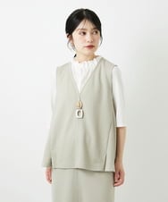 PHKGD34210 GEORGES RECH(小さいサイズ)(メゾン ドゥ サンク)  [セットアップ対応]VネックAラインベスト ベージュ