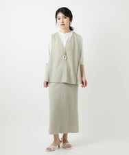 PHKGD34210 GEORGES RECH(小さいサイズ)(メゾン ドゥ サンク)  [セットアップ対応]VネックAラインベスト ベージュ
