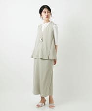 PHKGD34210 GEORGES RECH(小さいサイズ)(メゾン ドゥ サンク)  [セットアップ対応]VネックAラインベスト ベージュ