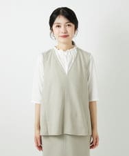 PHKGD34210 GEORGES RECH(小さいサイズ)(メゾン ドゥ サンク)  [セットアップ対応]VネックAラインベスト ベージュ