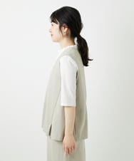 PHKGD34210 GEORGES RECH(小さいサイズ)(メゾン ドゥ サンク)  [セットアップ対応]VネックAラインベスト ベージュ