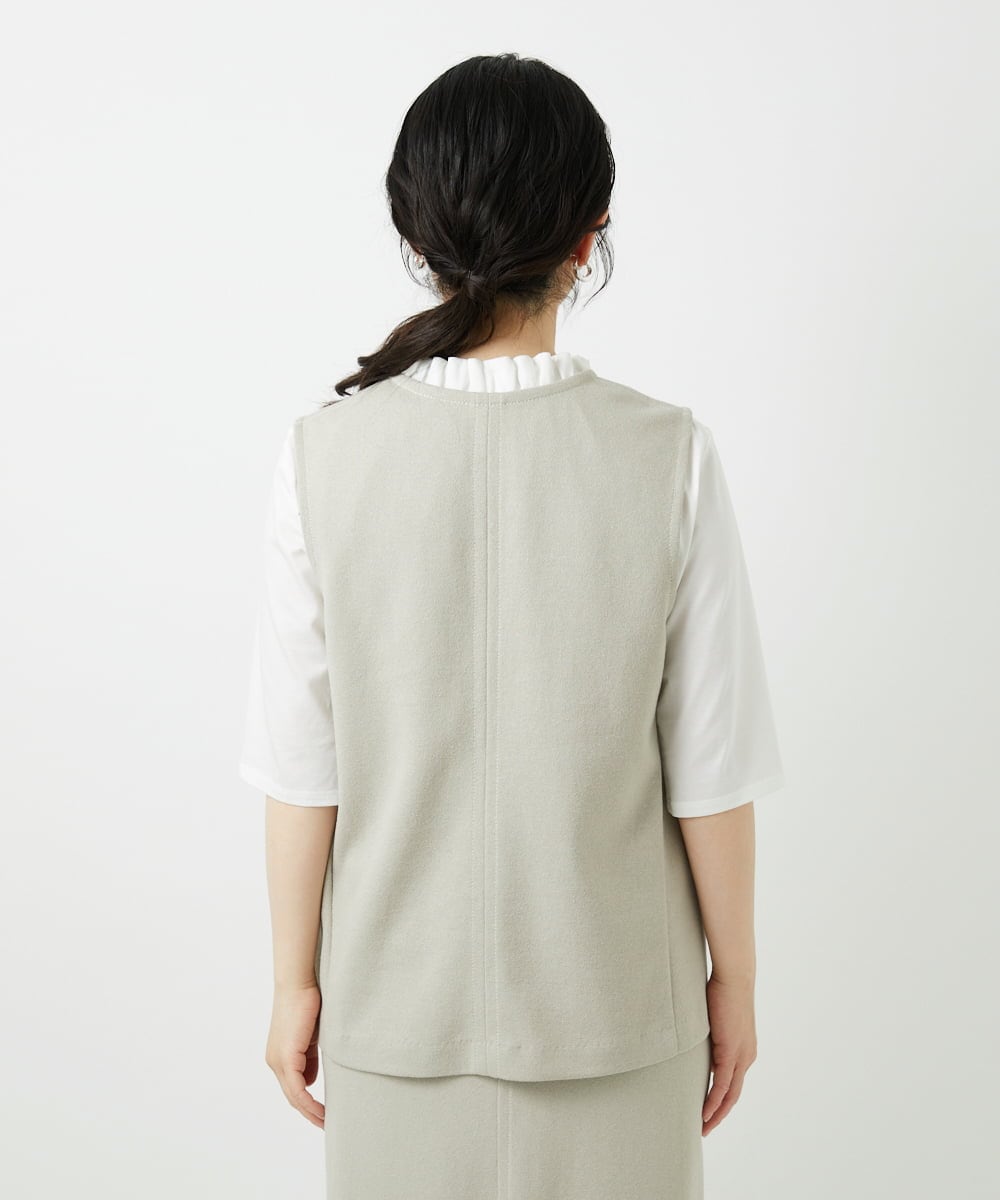 PHKGD34210 GEORGES RECH(小さいサイズ)(メゾン ドゥ サンク)  [セットアップ対応]VネックAラインベスト ベージュ