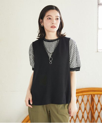 PHKGD34210 GEORGES RECH(小さいサイズ)  [セットアップ対応]VネックAラインベスト
