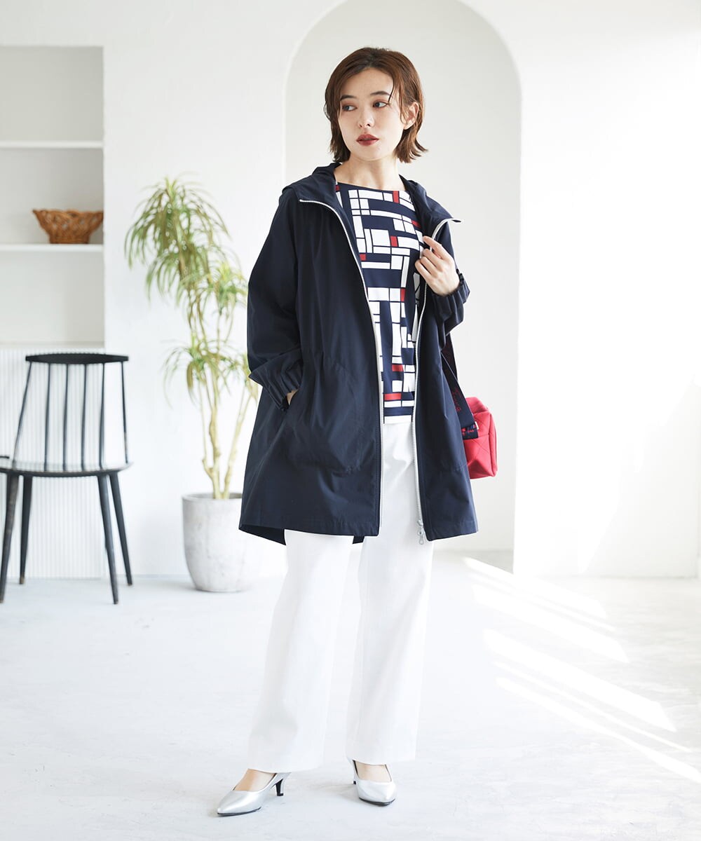 PHKGE42360 GEORGES RECH(小さいサイズ)(メゾン ドゥ サンク) トリコロールドルマンスリーブカットソー レッド系