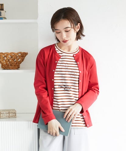 PHKGE50250 GEORGES RECH(小さいサイズ) ジャージースナップカーディガン