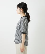 PHKGF28170 GEORGES RECH(小さいサイズ)(メゾン ドゥ サンク) ギンガムチェックジャージーカットソー ブラック
