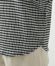 PHKGF28170 GEORGES RECH(小さいサイズ)(メゾン ドゥ サンク) ギンガムチェックジャージーカットソー ブラック