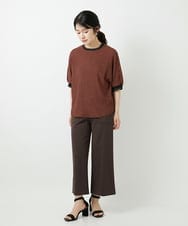 PHKGF28170 GEORGES RECH(小さいサイズ)(メゾン ドゥ サンク) ギンガムチェックジャージーカットソー ブラック