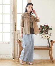 PHKGF40190 GEORGES RECH(小さいサイズ)(メゾン ドゥ サンク) レースプリントジャージーカットソー グレー