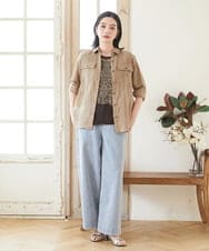 PHKGF40190 GEORGES RECH(小さいサイズ)(メゾン ドゥ サンク) レースプリントジャージーカットソー グレー