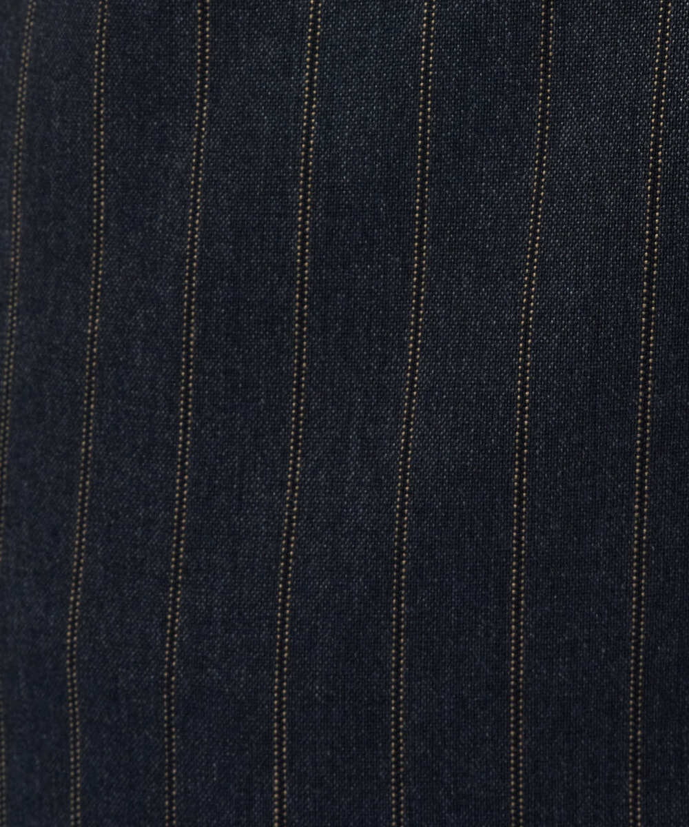 PHLAF58270 GEORGES RECH(小さいサイズ)(メゾン ドゥ サンク)  [日本製]ストライプテーパードパンツ ダークグレー