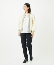 PHLAF58270 GEORGES RECH(小さいサイズ)(メゾン ドゥ サンク)  [日本製]ストライプテーパードパンツ ダークグレー