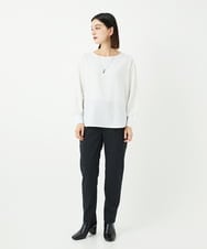 PHLAF58270 GEORGES RECH(小さいサイズ)(メゾン ドゥ サンク)  [日本製]ストライプテーパードパンツ ダークグレー
