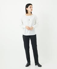 PHLAF58270 GEORGES RECH(小さいサイズ)(メゾン ドゥ サンク)  [日本製]ストライプテーパードパンツ ダークグレー