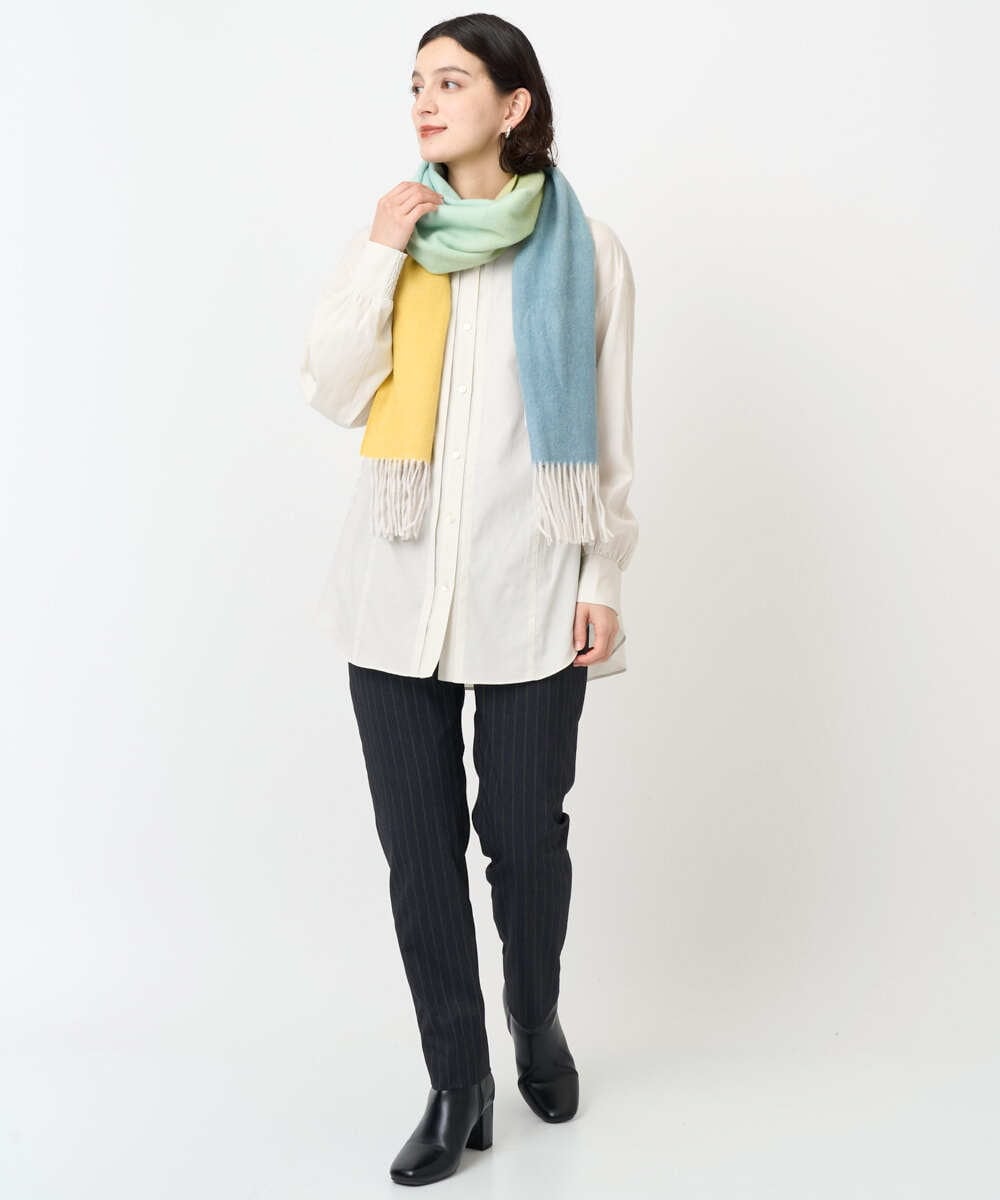 PHLAF58270 GEORGES RECH(小さいサイズ)(メゾン ドゥ サンク)  [日本製]ストライプテーパードパンツ ダークグレー