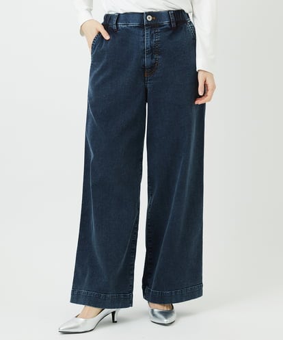 PHLEE01270   [セットアップ対応]ジャージーデニムワイドパンツ