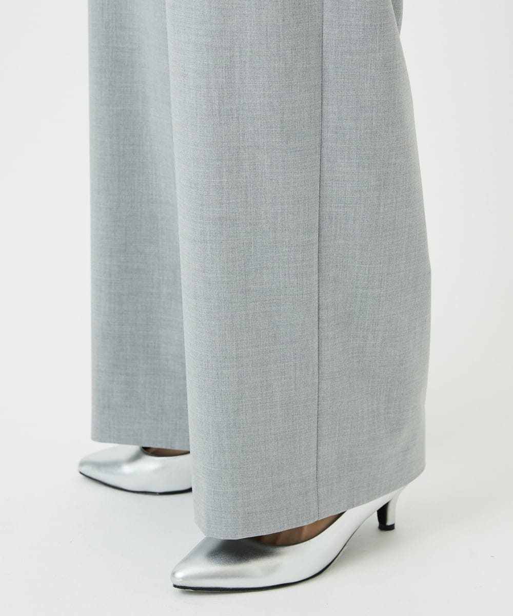 PHLEE25250 GEORGES RECH(小さいサイズ)(メゾン ドゥ サンク)  [日本製]ドロストタックワイドパンツ グレー