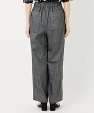 PHLGA49270 GEORGES RECH(小さいサイズ)(メゾン ドゥ サンク)  [日本製]デニムライクリネンワイドパンツ ブラック