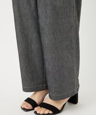 PHLGA49270 GEORGES RECH(小さいサイズ)(メゾン ドゥ サンク)  [日本製]デニムライクリネンワイドパンツ ブラック