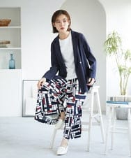 PHLGE42390 GEORGES RECH(小さいサイズ)(メゾン ドゥ サンク) トリコロールガウチョパンツ レッド
