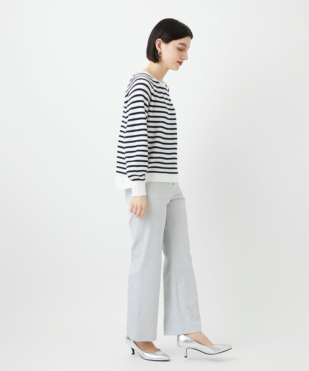 PHLGE52250 GEORGES RECH(小さいサイズ)(メゾン ドゥ サンク) シェルタリングドライオックスワイドパンツ ライトグレー