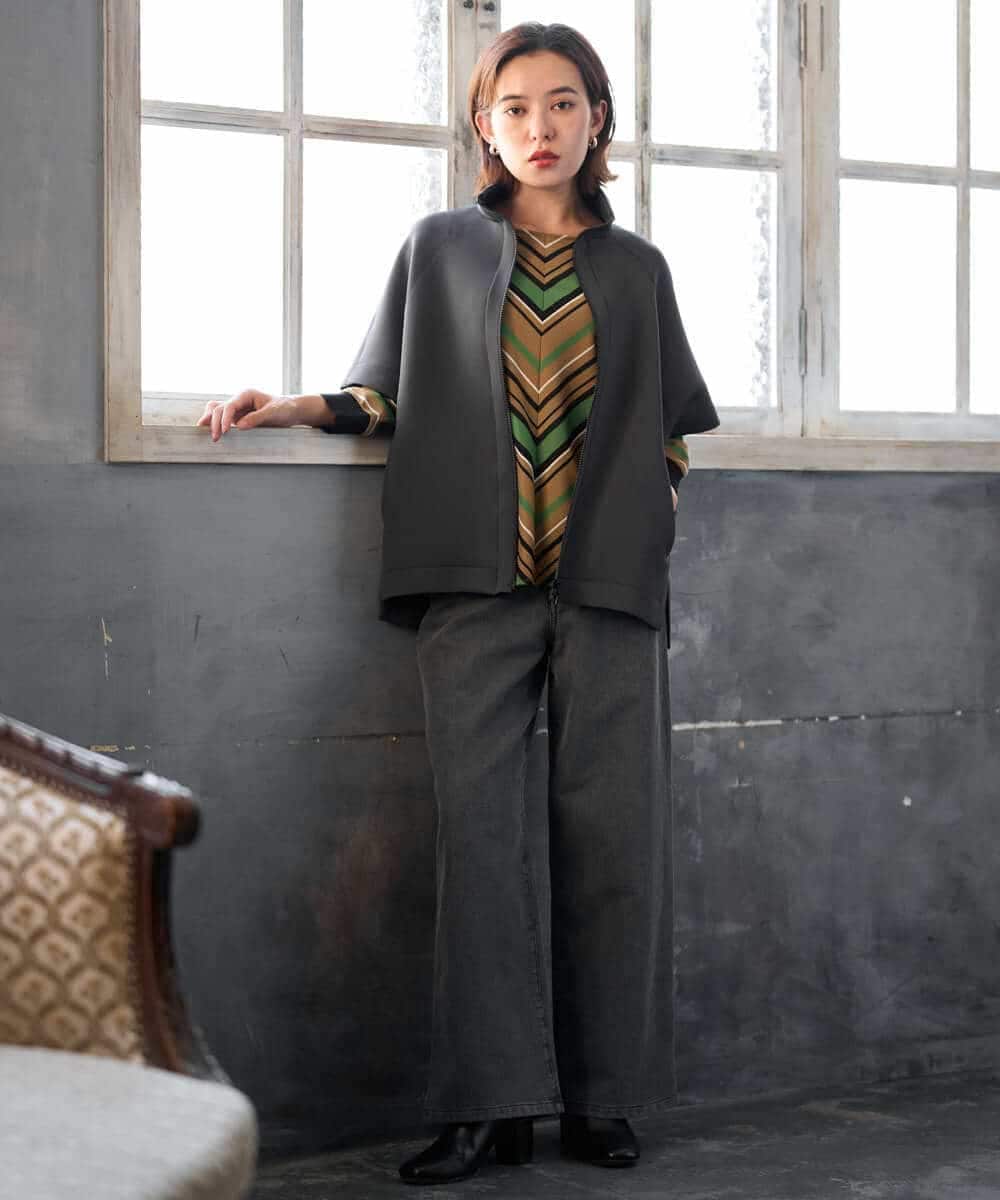 PHLJE23290 GEORGES RECH(小さいサイズ)(メゾン ドゥ サンク) 裏起毛イージーデニムパンツ グレー