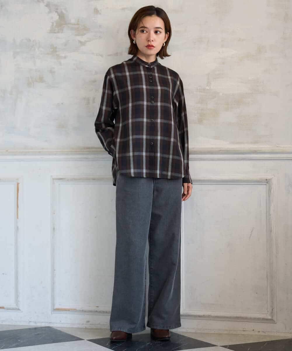 PHLJE23290 GEORGES RECH(小さいサイズ)(メゾン ドゥ サンク) 裏起毛イージーデニムパンツ グレー