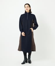 PHPAD01390 GEORGES RECH(小さいサイズ)(メゾン ドゥ サンク) ダンボールタフタドッキングワンピース ブラック