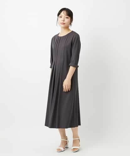 PHPJE05390 GEORGES RECH(小さいサイズ) タックフレア7部袖ワンピース