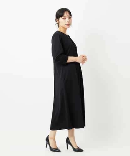 PHPJE05390 GEORGES RECH(小さいサイズ) タックフレア7部袖ワンピース