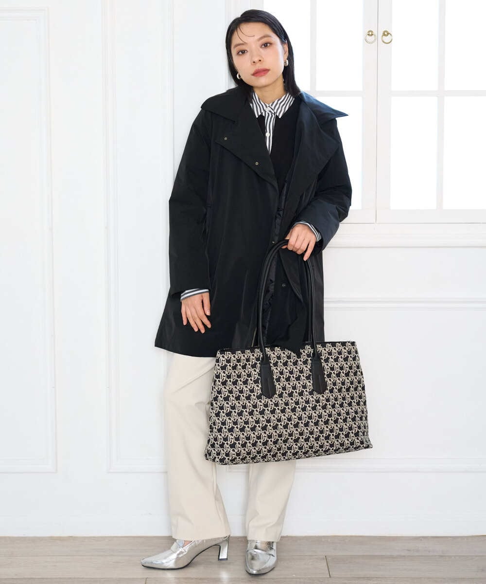 PHQAH18220 GEORGES RECH(小さいサイズ)(メゾン ドゥ サンク)  [日本製]裏起毛ストレッチイージーパンツ アイボリー