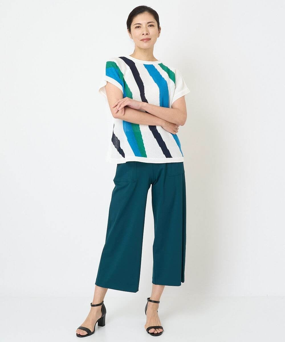 PHQGX85190 GEORGES RECH(小さいサイズ)(メゾン ドゥ サンク) [新色追加・定番人気][多機能素材]ジャージーガウチョパンツ ライトグレー