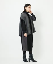 PHSAD03330 GEORGES RECH(小さいサイズ)(メゾン ドゥ サンク) ダブルジャカードニットポンチョ ベージュ