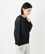 PHSEE28290 GEORGES RECH(小さいサイズ)(メゾン ドゥ サンク) ブークレメッシュニットブルゾン ネイビー
