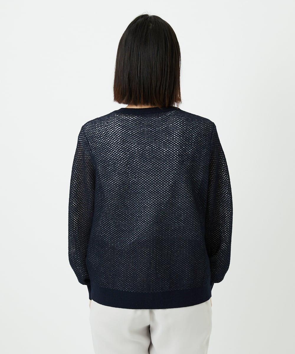 PHSEE28290 GEORGES RECH(小さいサイズ)(メゾン ドゥ サンク) ブークレメッシュニットブルゾン ネイビー
