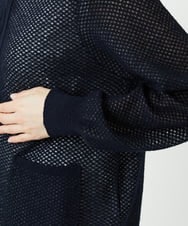 PHSEE28290 GEORGES RECH(小さいサイズ)(メゾン ドゥ サンク) ブークレメッシュニットブルゾン ネイビー