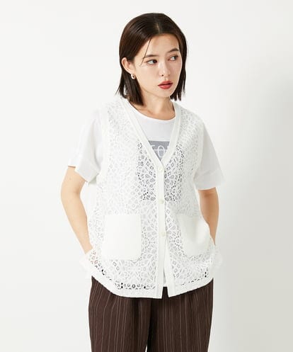 PHSHD42330 GEORGES RECH(小さいサイズ) [セットアップ対応]ラッセルレースチュニックベスト