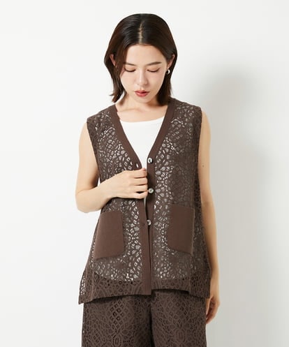 PHSHD42330 GEORGES RECH(小さいサイズ) [セットアップ対応]ラッセルレースチュニックベスト
