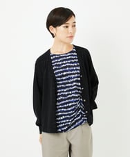 PHSJB28250 GEORGES RECH(小さいサイズ)(メゾン ドゥ サンク) アイレットシアーニットカーディガン ライトグレー