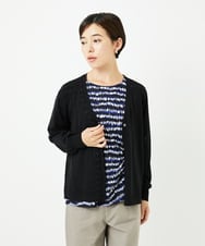 PHSJB28250 GEORGES RECH(小さいサイズ)(メゾン ドゥ サンク) アイレットシアーニットカーディガン ライトグレー