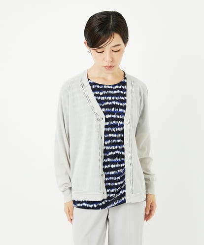 PHSJB28250 GEORGES RECH(小さいサイズ) アイレットシアーニットカーディガン