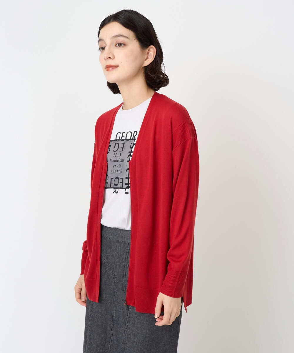PHSJB51290 GEORGES RECH(小さいサイズ)(メゾン ドゥ サンク) リラックスカーディガン レッド