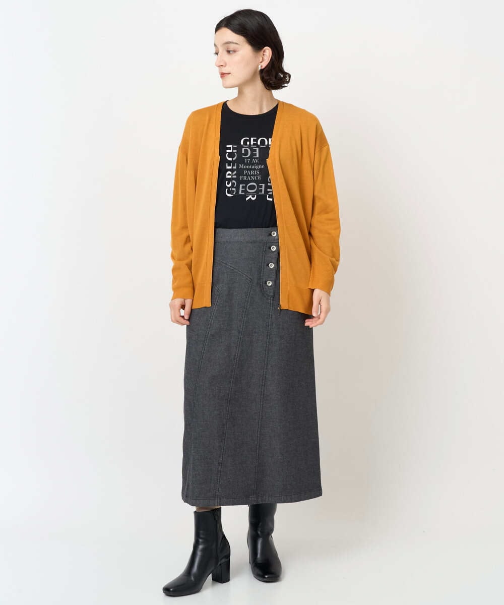 PHSJB51290 GEORGES RECH(小さいサイズ)(メゾン ドゥ サンク) リラックスカーディガン グレー