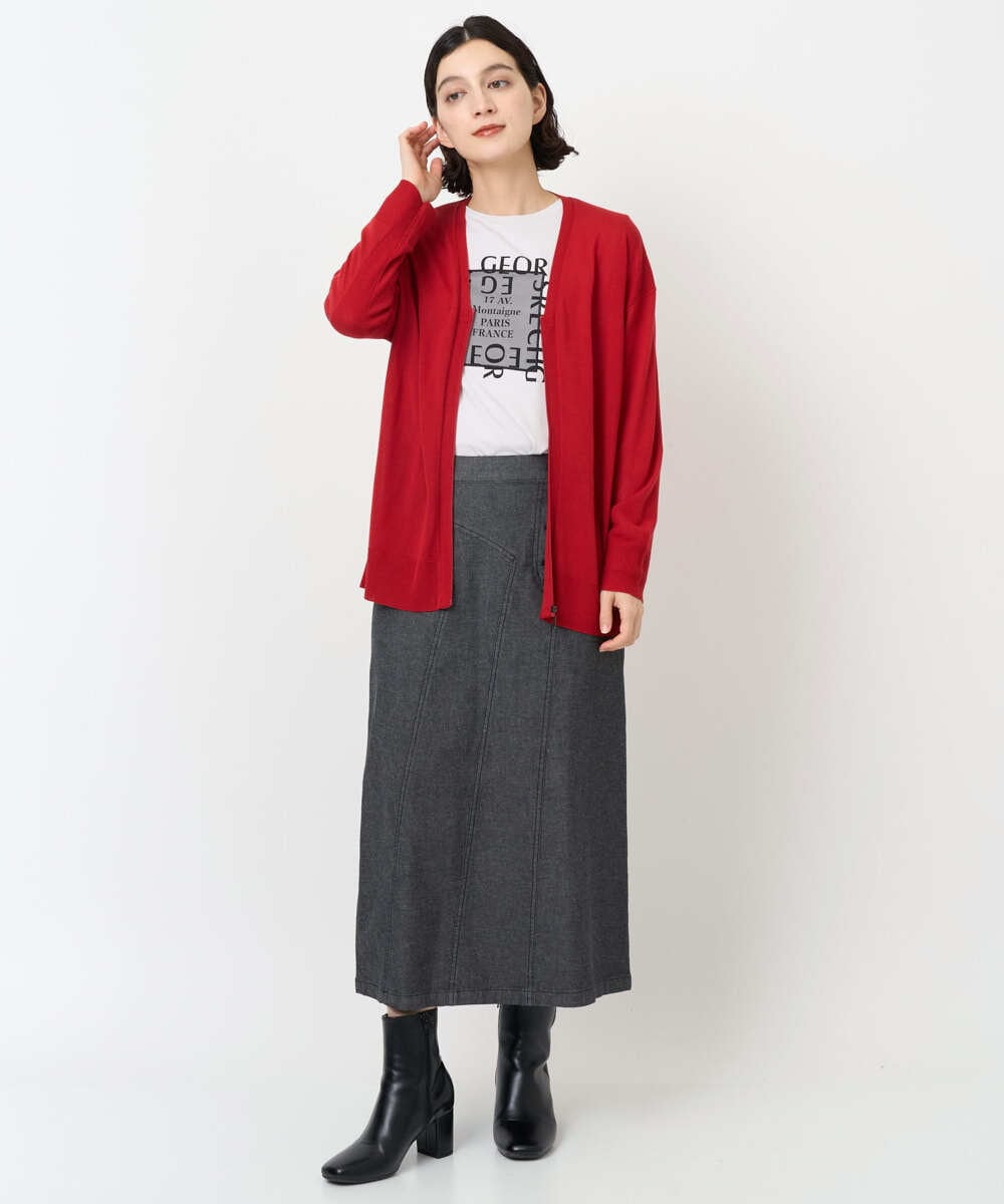 PHSJB51290 GEORGES RECH(小さいサイズ)(メゾン ドゥ サンク) リラックスカーディガン グレー