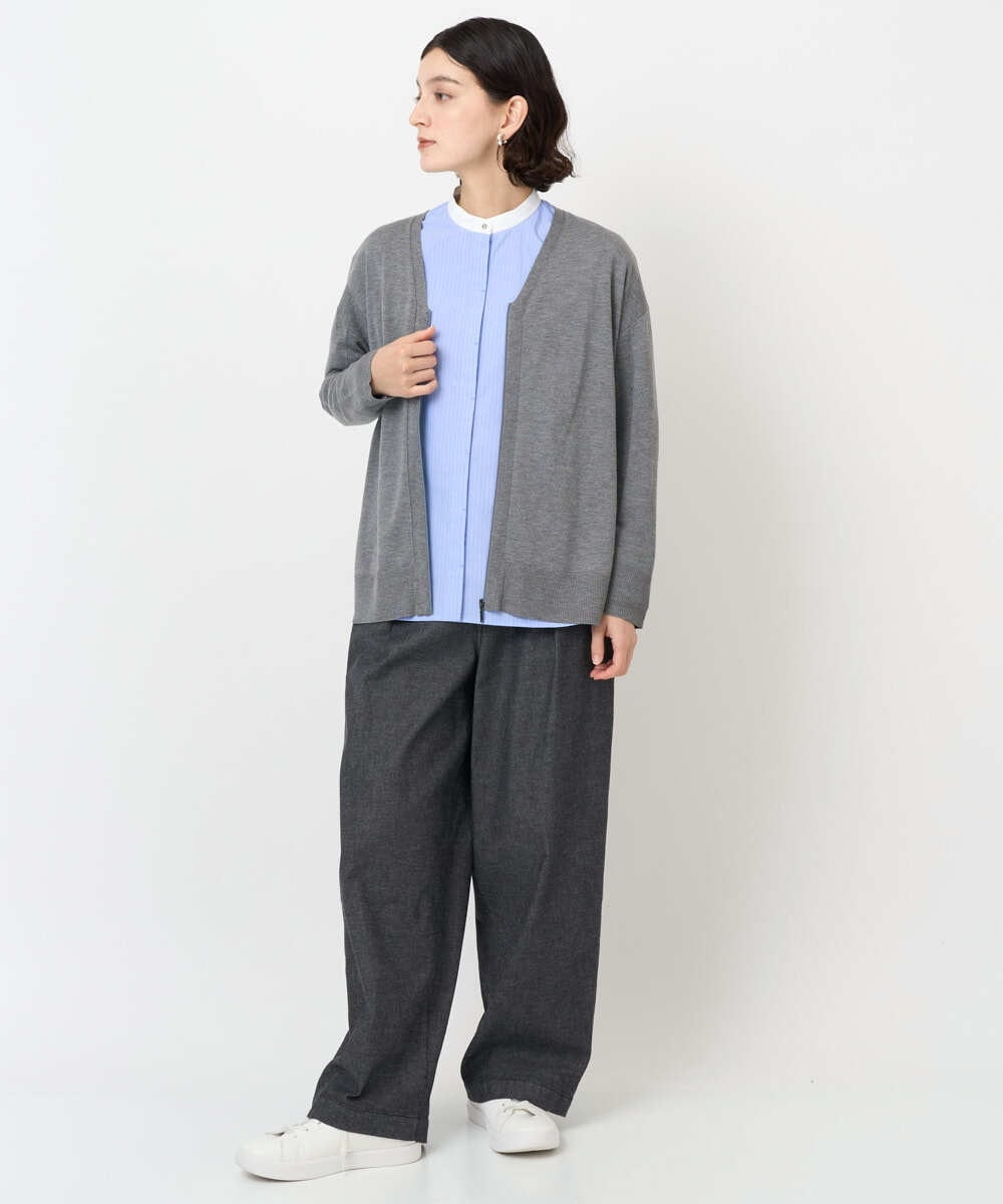 PHSJB51290 GEORGES RECH(小さいサイズ)(メゾン ドゥ サンク) リラックスカーディガン グレー